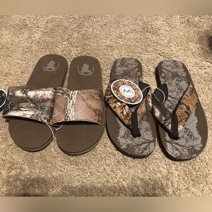 Realtree Brown Camouflage Sandals Set